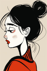 woman with hair