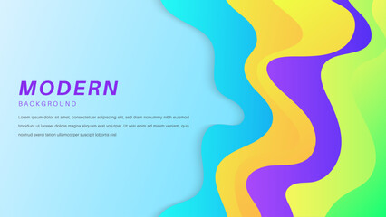 Modern Abstract Colorful Gradient Waves Background Design