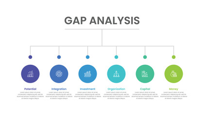 GAP Analysis Strategy Infographic For Presentation