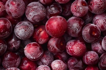 Photo of a pile of frozen cherries 2