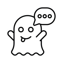 Obraz premium An icon with a ghost logo, for instant photo and video sharing, augmented reality filters.