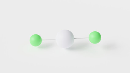 mercury(ii) chloride molecule 3d, molecular structure, ball and stick model, structural chemical formula mercury bichloride
