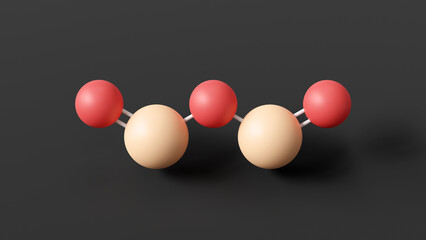 iron(iii) oxide molecule 3d, molecular structure, ball and stick model, structural chemical formula e172(ii)