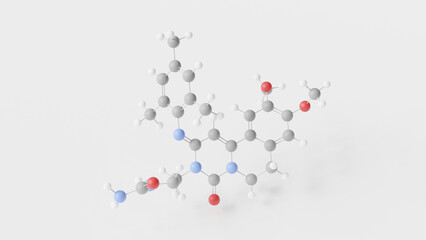 ensifentrine molecule 3d, molecular structure, ball and stick model, structural chemical formula ohtuvayre