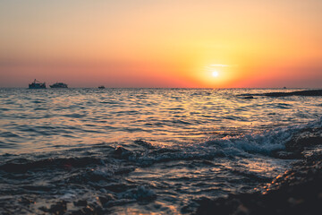 Sunset in Croatia with water