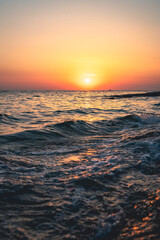 Obraz premium Sunset in Croatia with water