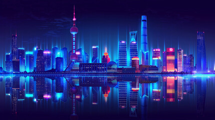 The beijing skyline isolation background, Illustration