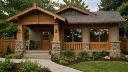 Fototapeta premium Craftsman Bungalow House