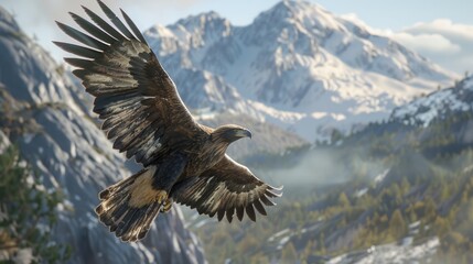 Fototapeta premium Sky Mountain Bird Accipitridae Beak Feather Falcon Falconiformes Eagle Accipitriformes Wing Cloud