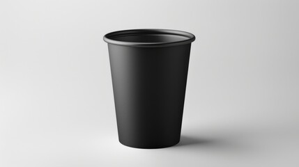 Black Disposable Cup Mockup.