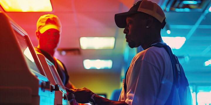The Democratic Process: A poll worker helping a voter fill out a ballot, ensuring fairness.