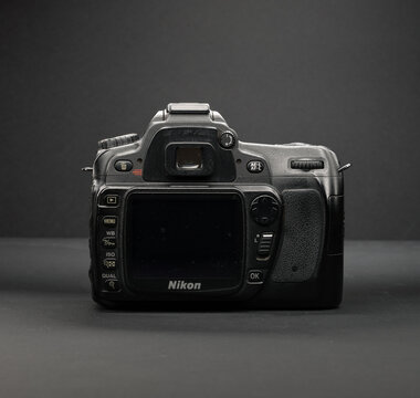 Gothenburg, Sweden - March 22 2024: Reas of a Nikon D80 DSLR camera.