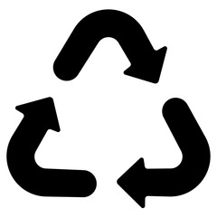 Recycle icon illustrating eco-friendly practices, suitable for environmental initiatives and sustainability projects