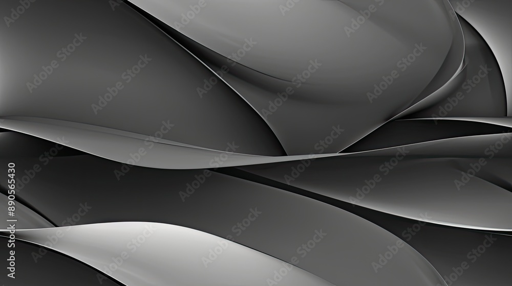 Poster a black background with a repeating pattern of triangles with varying shades. seamless pattern