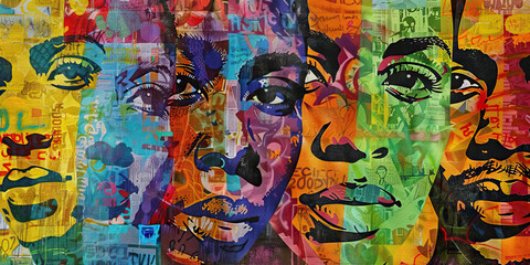 The Art of Protest: A vibrant mural of protestors and their messages, covering a once-empty wall