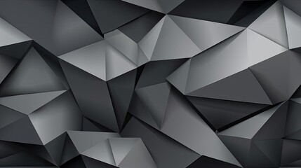 Obraz premium A black background with a repeating pattern of triangles with varying shades. SEAMLESS PATTERN