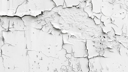 Fototapeta premium Texture of a white wall that is cracked and peeling
