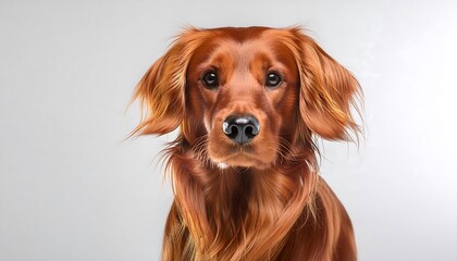A longhaired dachshund puppy playfully holds a tennis ball in its mouth