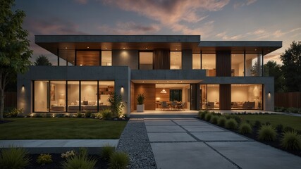 Fototapeta premium Modern Contemporary Home