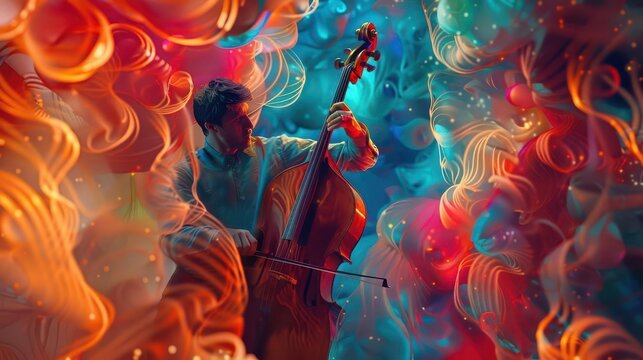Synesthesia visualization, music as colors and shapes