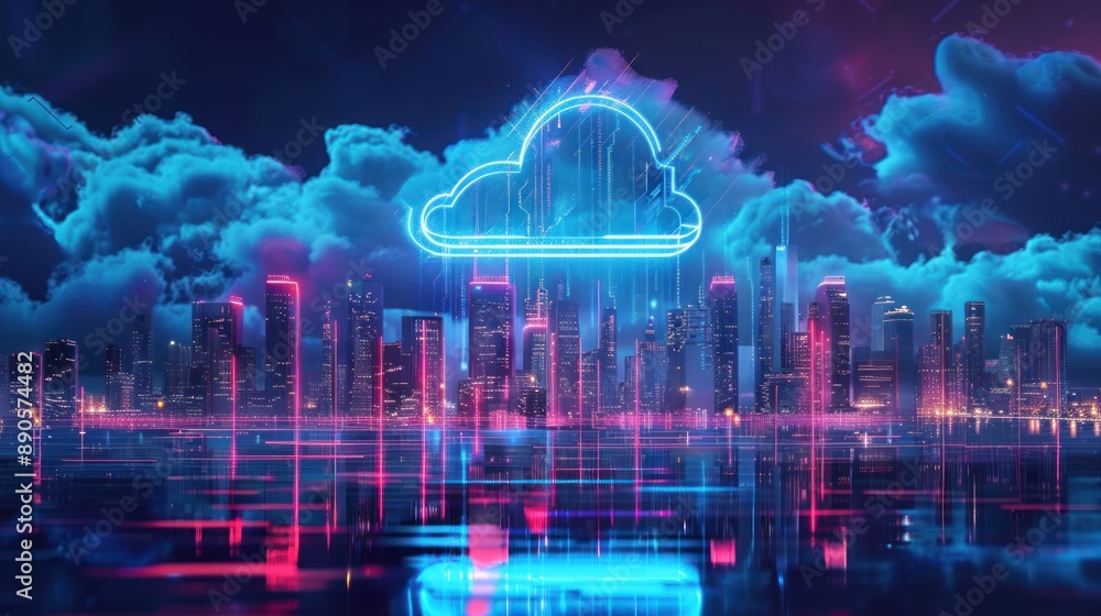 Poster smart city cloud computing technology and online data storage for global data sharing