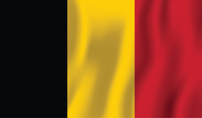 Fototapeta premium Realistic Belgium national flag perfect color, scale, and proportion.
