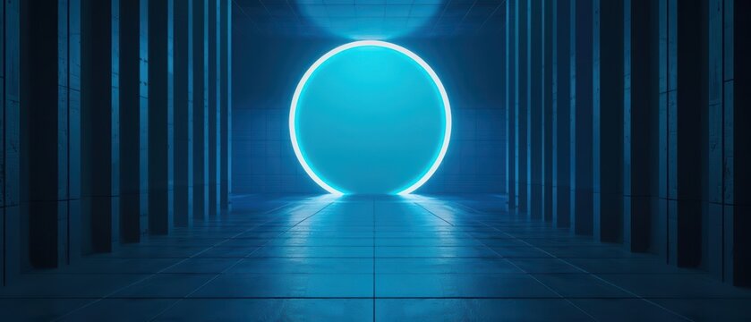 Highlight a wide array of products in an ultramodern, supernatural scene, with copy space for customized messaging