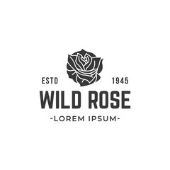 Obraz premium Rose flower logo design illustration