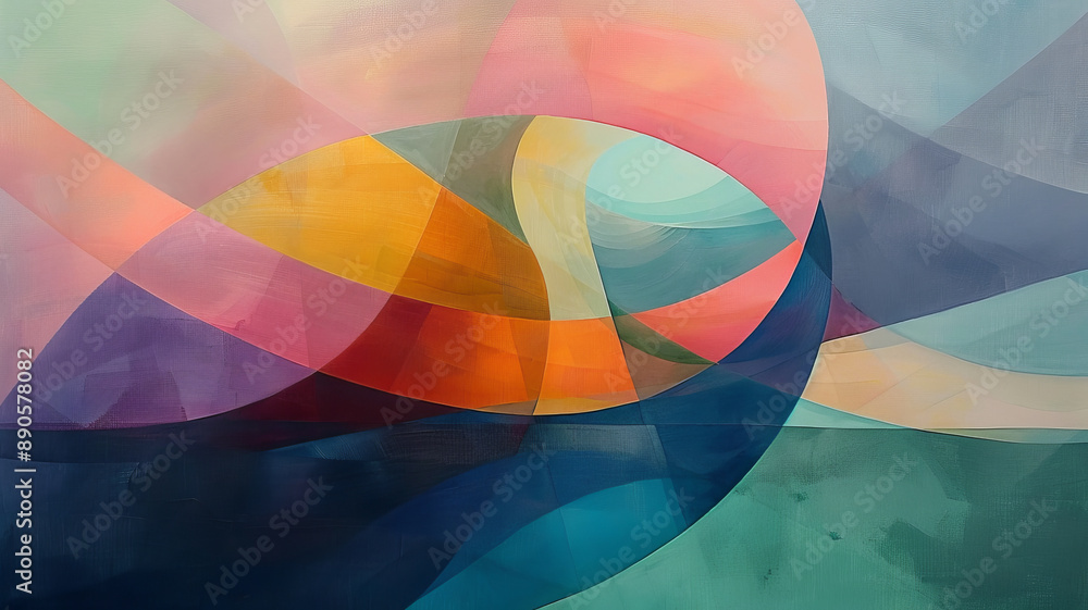 Poster abstract swirls.generative ai