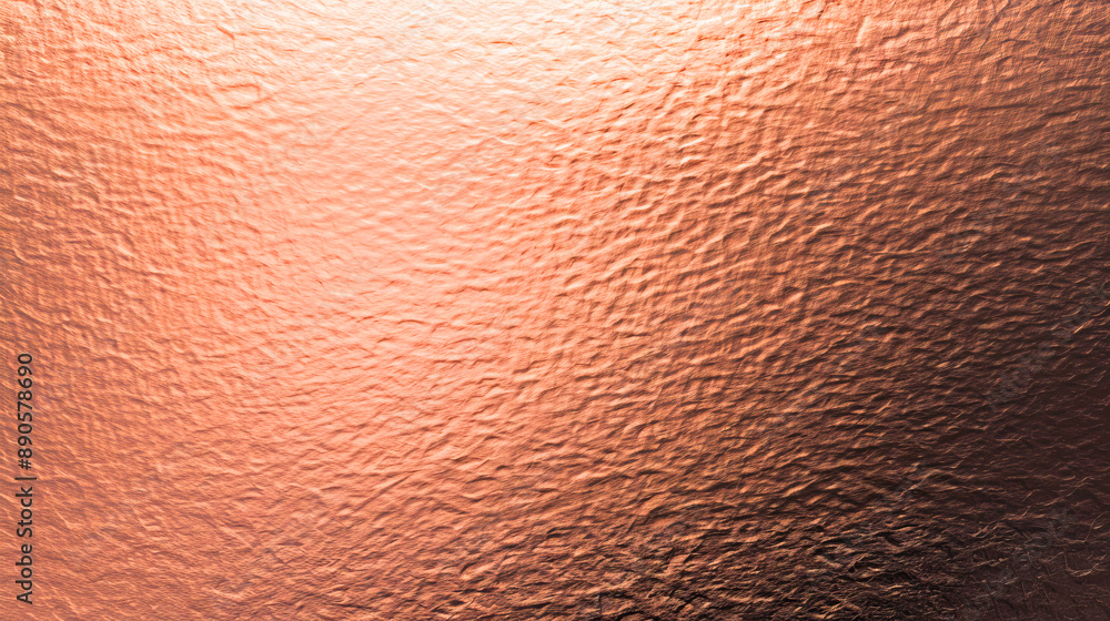 Poster textured copper surface with subtle light reflections creating a warm metallic background