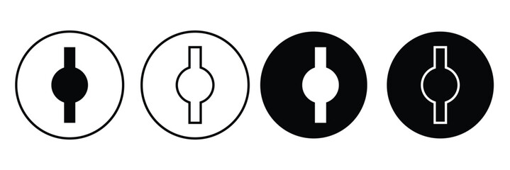 Keyhole icons. Linear design. Lock icons. Keyhole vector icons isolated on white background. Vector illustration