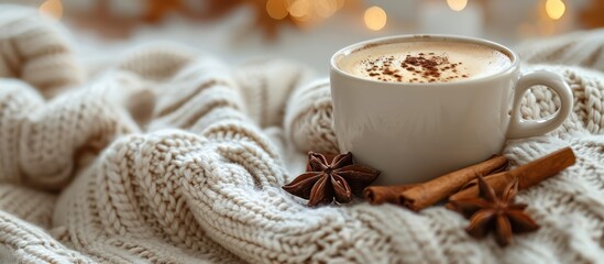 Cozy Winter Drink with Cinnamon and Star Anise