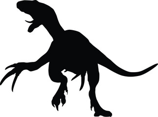 Dinosaur silhouette full body illustration