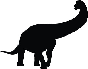 Dinosaur silhouette full body illustration