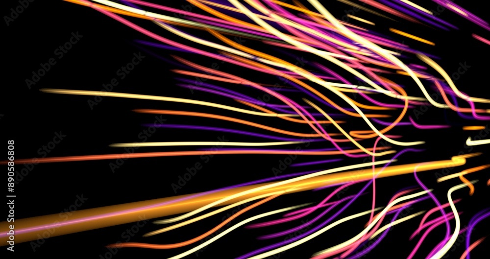 Poster neon light wave background, 3d rendering