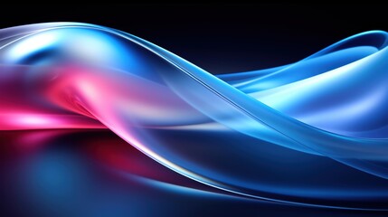 Abstract colorful wave of light and energy, blending blue and pink shades on a dark background. Futuristic and dynamic, perfect for digital art.