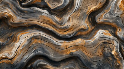 Fototapeta premium Top-down photograph of driftwood texture 1