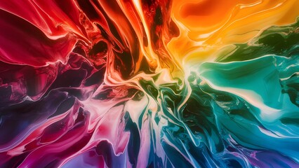 Obraz premium abstract colorful background with smooth lines in the shape of a wave