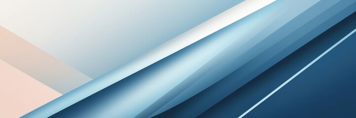 Obraz premium Abstract background featuring blue and beige geometric stripes creating a sleek and modern design. Ideal for presentations, websites, and print materials.