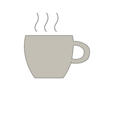 cup with hot drink vector icon