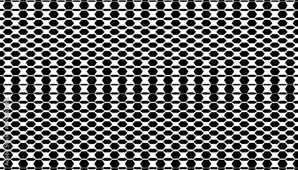Poster black and white abstract hexagon pattern. geometric background design. vector format illustration