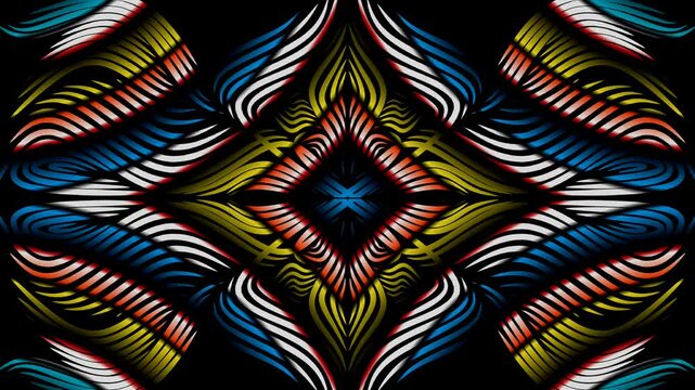 Luxurious batik flower line art pattern of indonesian culture traditional opening animation motion graphic 