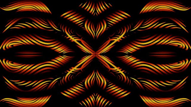 Luxurious batik flower line art pattern of indonesian culture traditional opening animation motion graphic 