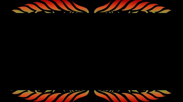 Luxurious batik flower line art pattern of indonesian culture traditional opening animation motion graphic 