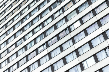 Abstract modern architecture background, white house wall