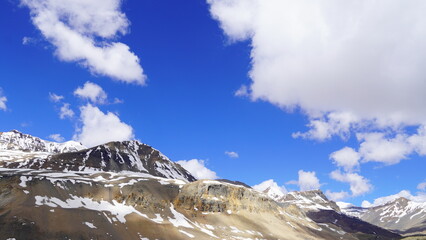 snow-capped mountains in Leh-Manali beautiful landscape in Himachal Pradesh