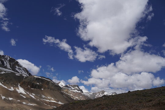 Landscape of jispa village in leh manali