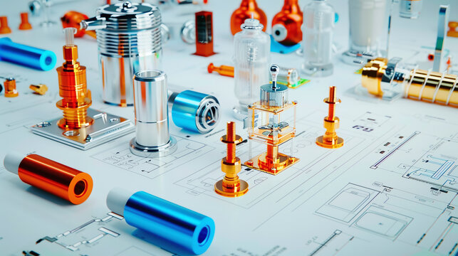 various home appliances spread out on a clean surface, DIY plans, industrial design