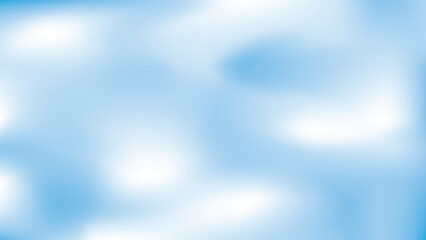Beautiful clouds, abstract white and blue color gradient background. Vector illustration.