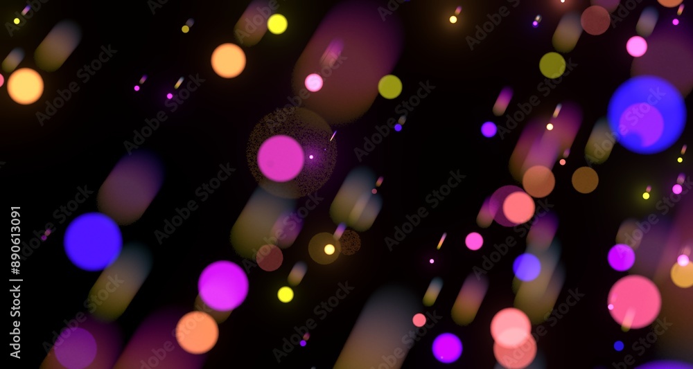 Poster inside digital data tunnel. Futuristic abstract background with neon rays. Concept for big data,